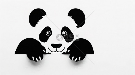 可爱Q版熊猫简约图标图片