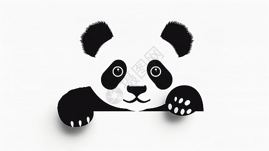 可爱熊猫简约萌版图标图片