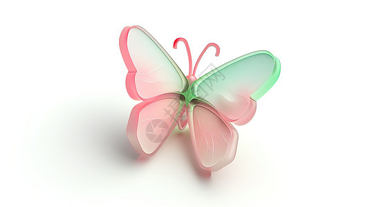 卡通立体蝴蝶3D图标图片
