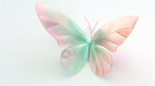 一只蝴蝶3D图标图片