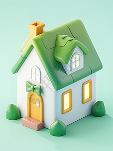 可爱的房子3D图标图片