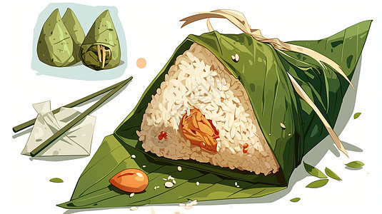 传统工艺卡通美食粽子图片