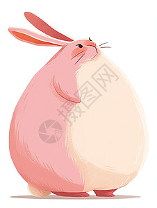 粉色可爱的卡通兔子图片