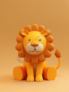 可爱狮子3D图片