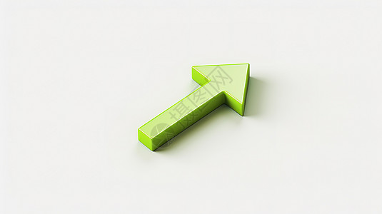 绿色箭头3D立体图标图片