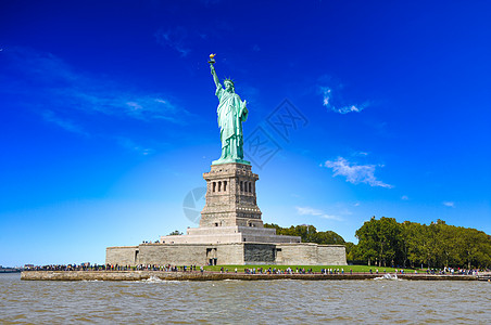 美国 旅游自由女神背景