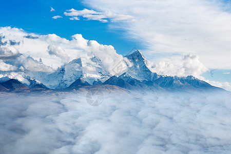 寒山美术馆雪山云海背景