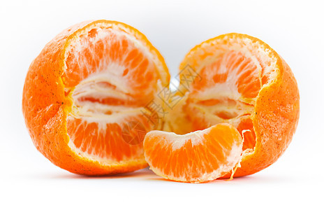 剥开的橘子特写图片