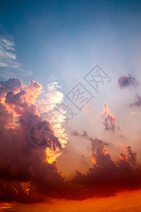夏之色彩 火烧云背景图片