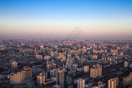 北京全景图日落的京城背景