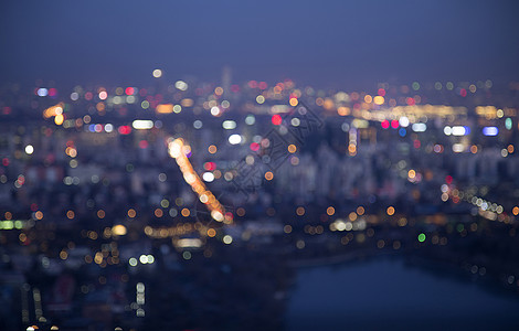 北京城市俯瞰梦幻夜幕下的京城背景