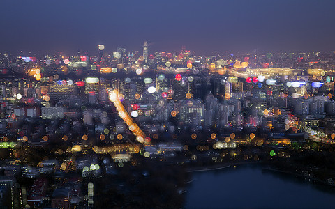 北京全景图梦幻夜幕下的京城背景
