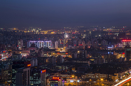 北京全景图夜幕下的京城背景