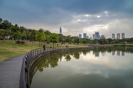 国家发展深圳的公园背景