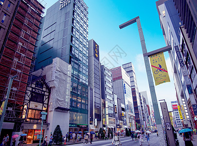 日本东京繁华商街高清图片