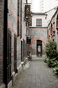 老南京路老上海的石库门背景