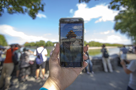 手机中的风景画中紫禁城背景