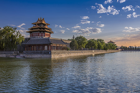 日落紫禁城北京院落高清图片