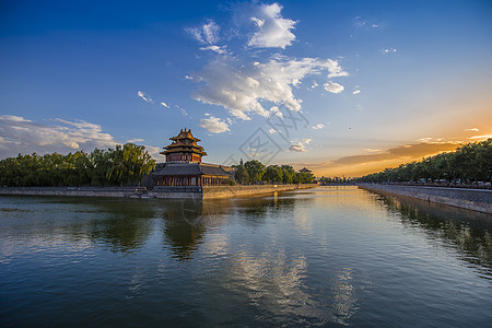 晚霞紫禁城日落紫禁城背景