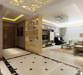 客厅入户门效果图图片