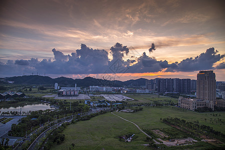 晚霞风光背景图片