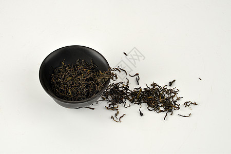 茶叶和磨砂杯子背景图片