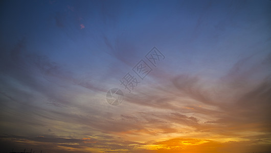 黄昏的天空日落西山高清图片