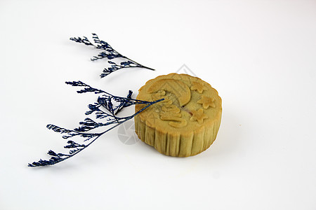 抹茶甜品中秋节食物-月饼背景