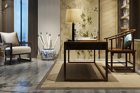 新中式家具生活体验馆背景图片