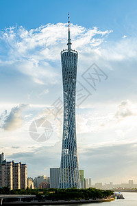 雨后城市小蛮腰背景