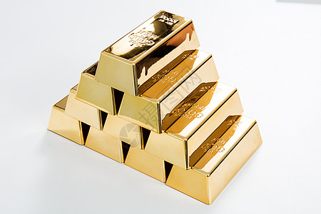 数字货币交易整齐码放的金砖背景