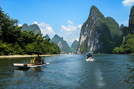 水墨桂林山水桂林山水甲天下背景