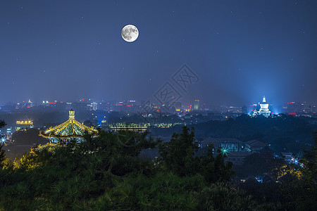 中秋节中秋·景山背景