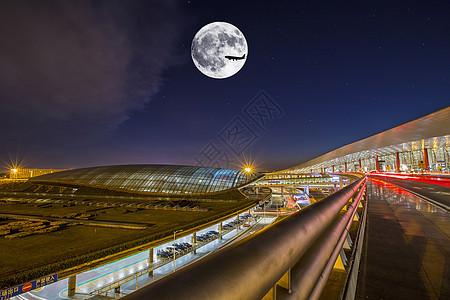 中秋·首都机场T3高清图片