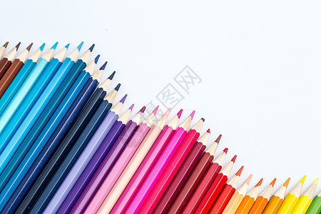 彩色铅笔平铺背景背景图片