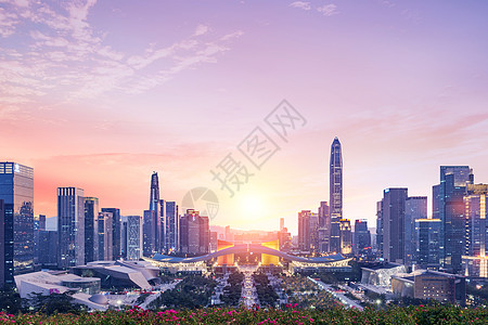 贵州夜景深圳莲花山市民中心背景