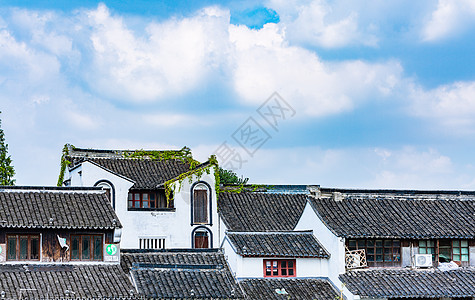 旅游朱家角古镇建筑背景图片
