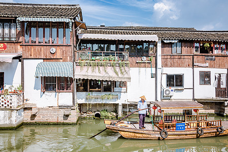 旅游朱家角古镇运河风景图片