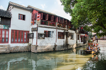 旅游度假朱家角古镇建筑背景图片