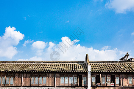 中国古羌城旅游度假朱家角古镇建筑背景