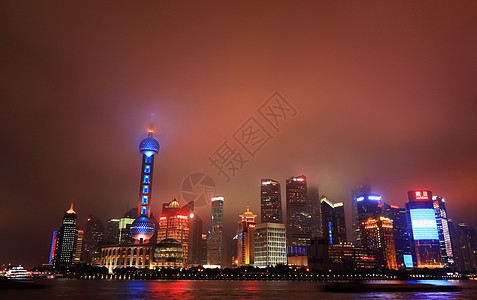 上海外滩俯视上海外滩东方明珠夜景背景