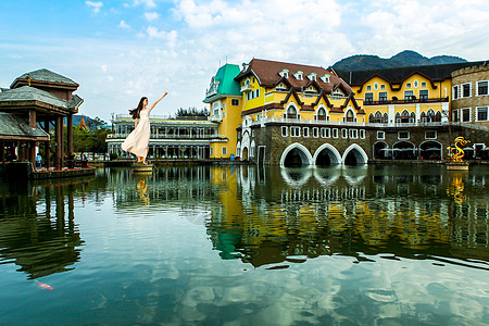 醉美桃花醉美东部华侨城背景