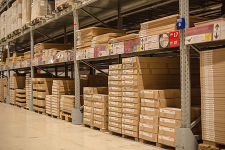 跨境物流仓库货架购物节包装盒背景