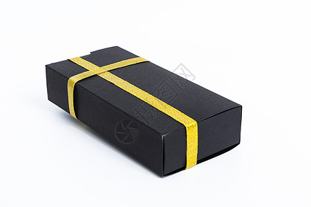 包装礼盒黑色金边商务礼盒拍摄背景