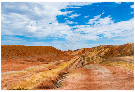 张掖丹霞地貌七彩丹霞背景