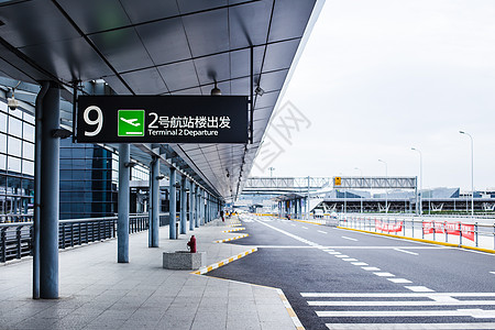 机场航站楼大气设施背景