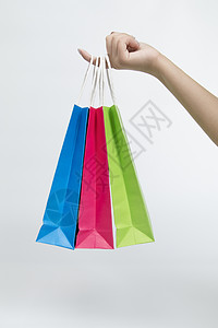 七夕情人节促销多个不同颜色手提袋购物袋背景
