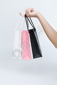 黑色礼盒高端纯色购物袋拍摄背景