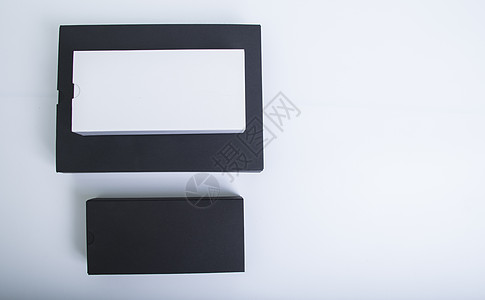 黑色白色手机平板包装盒图片