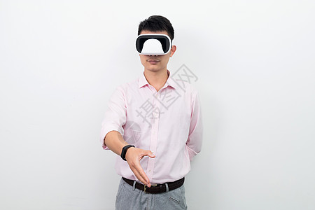 虚拟现实VR眼镜商务握手图片
